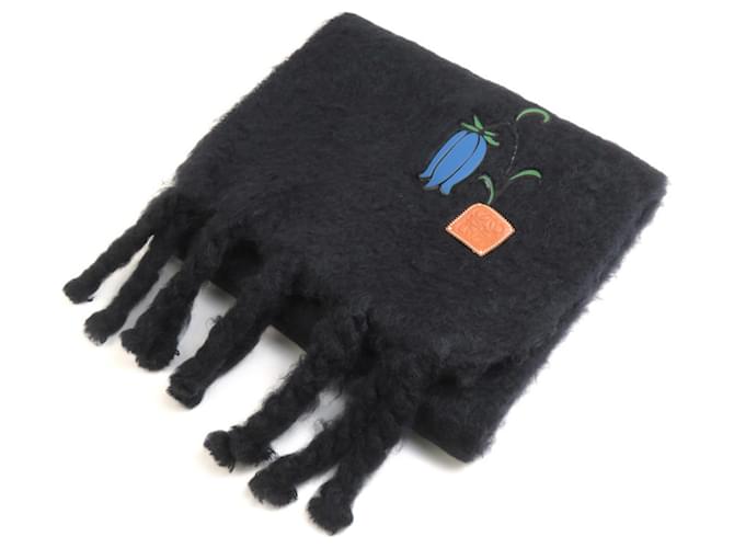 Sciarpa in lana mohair Loewe Anagram Nero