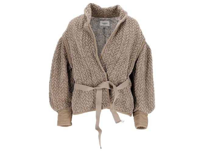 Giacca trapuntata con cintura Isabel Marant Étoile in cotone marrone Rosso
