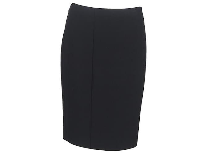 Gonna a matita nera in lana con pannelli di Hugo Boss Nero