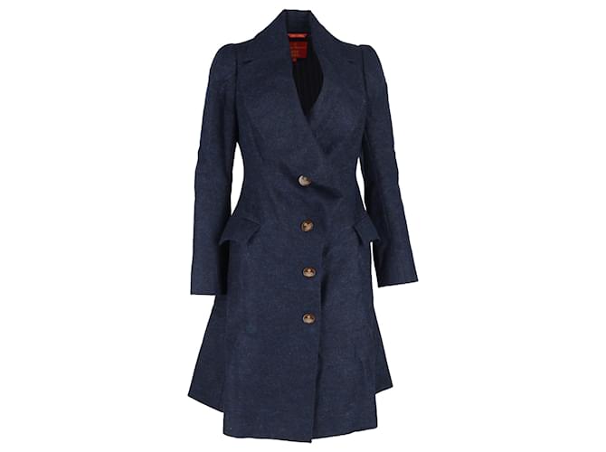 Cappotto a un petto Red Label di Vivienne Westwood in lana blu navy
