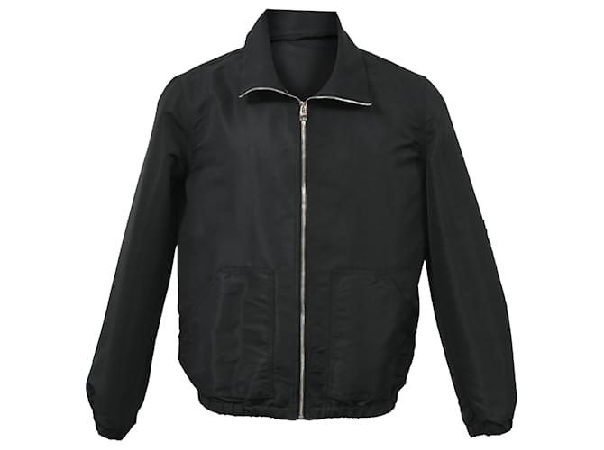 Giacca con zip Alexander McQueen in nylon nero