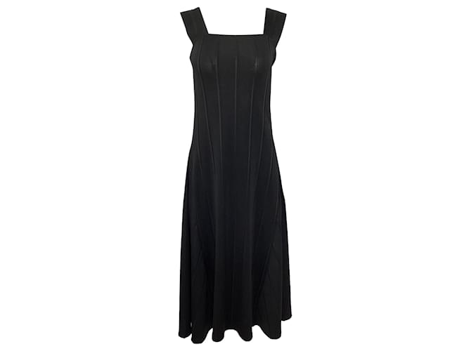 Abito midi a pannelli Theory in poliestere nero