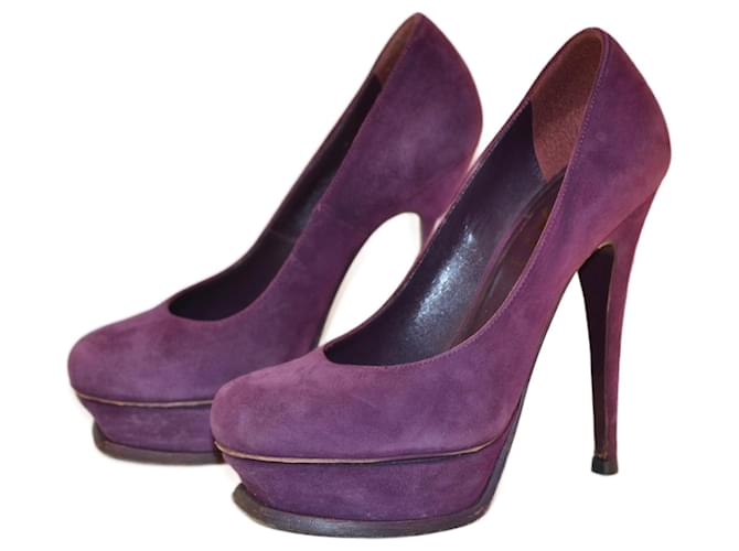 Yves Saint Laurent decolettes Viola scuro