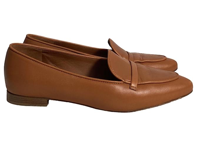 Autre Marque Mocassini appuntiti Bruni di Malone Souliers in pelle marrone