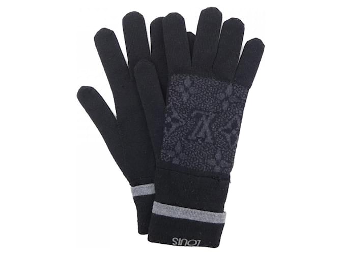 Guanti corti Louis Vuitton Marrone Nero