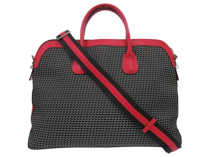 Valextra K-VAL La Mia Borsa a Spalla Nero Rosso