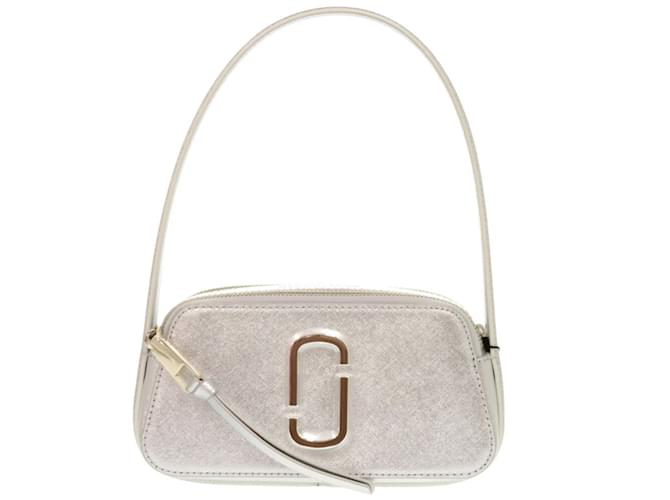 Borsa a spalla in pelle argentata metallizzata Marc Jacobs Argento Metallico