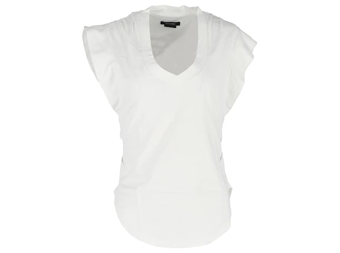 Top con maniche a sbuffo Isabel Marant in cotone bianco