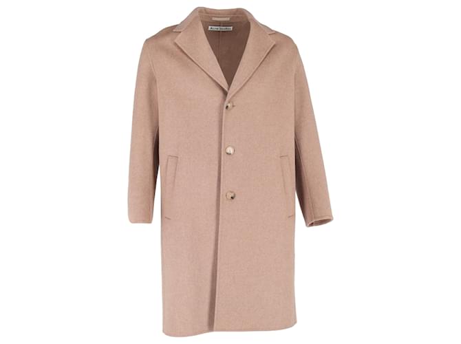 Cappotto lungo Acne Studios in lana beige