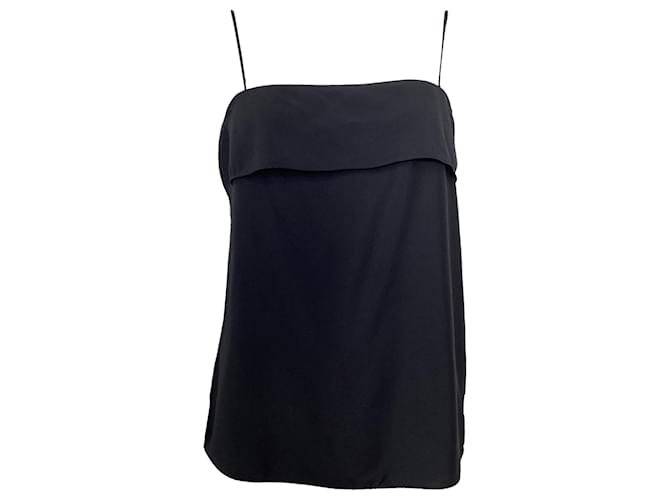 Blusa Strappy Theory in viscosa nera Nero