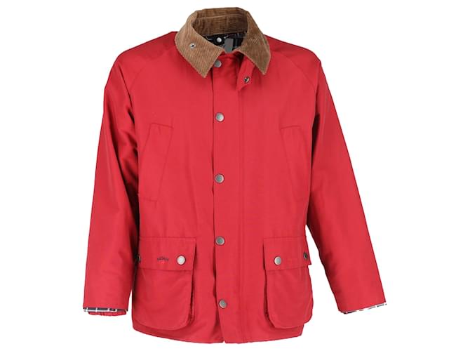 Giacca Bedale Barbour x Noah 60/40 in cotone rosso