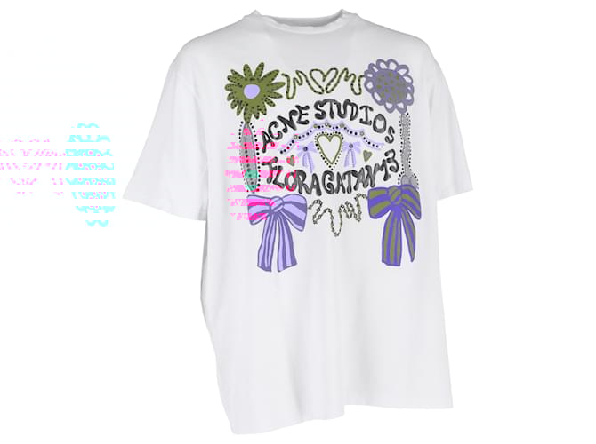 T-shirt stampata Acne Studios in cotone bianco