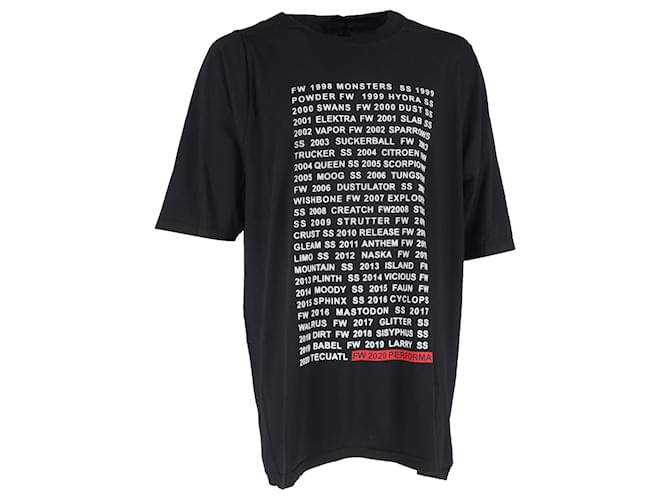 T-shirt oversize Rick Owens Performa in cotone nero