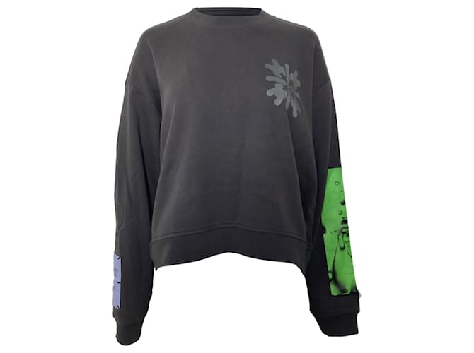 Alexander Mcqueen Felpa girocollo "Fantasma No. 5" in cotone nero