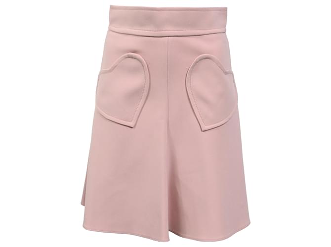 Gonna mini in viscosa rosa con tasca a forma di cuore Red Valentino Cady