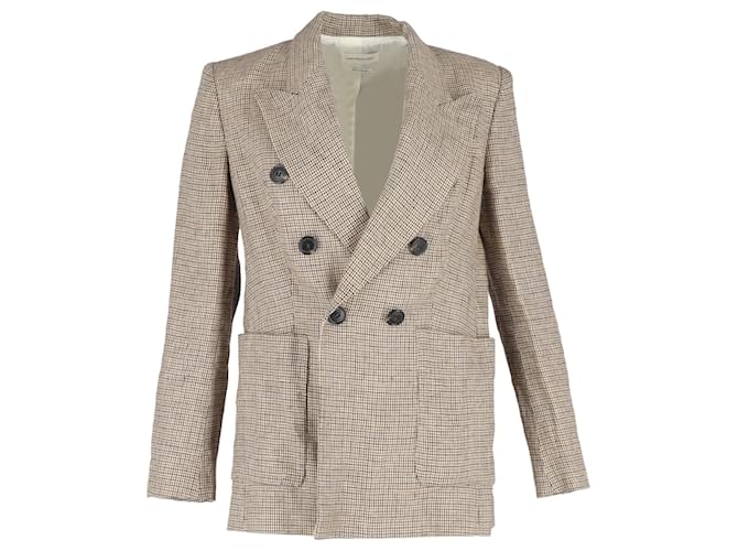 Blazer doppiopetto Isabel Marant in lana marrone