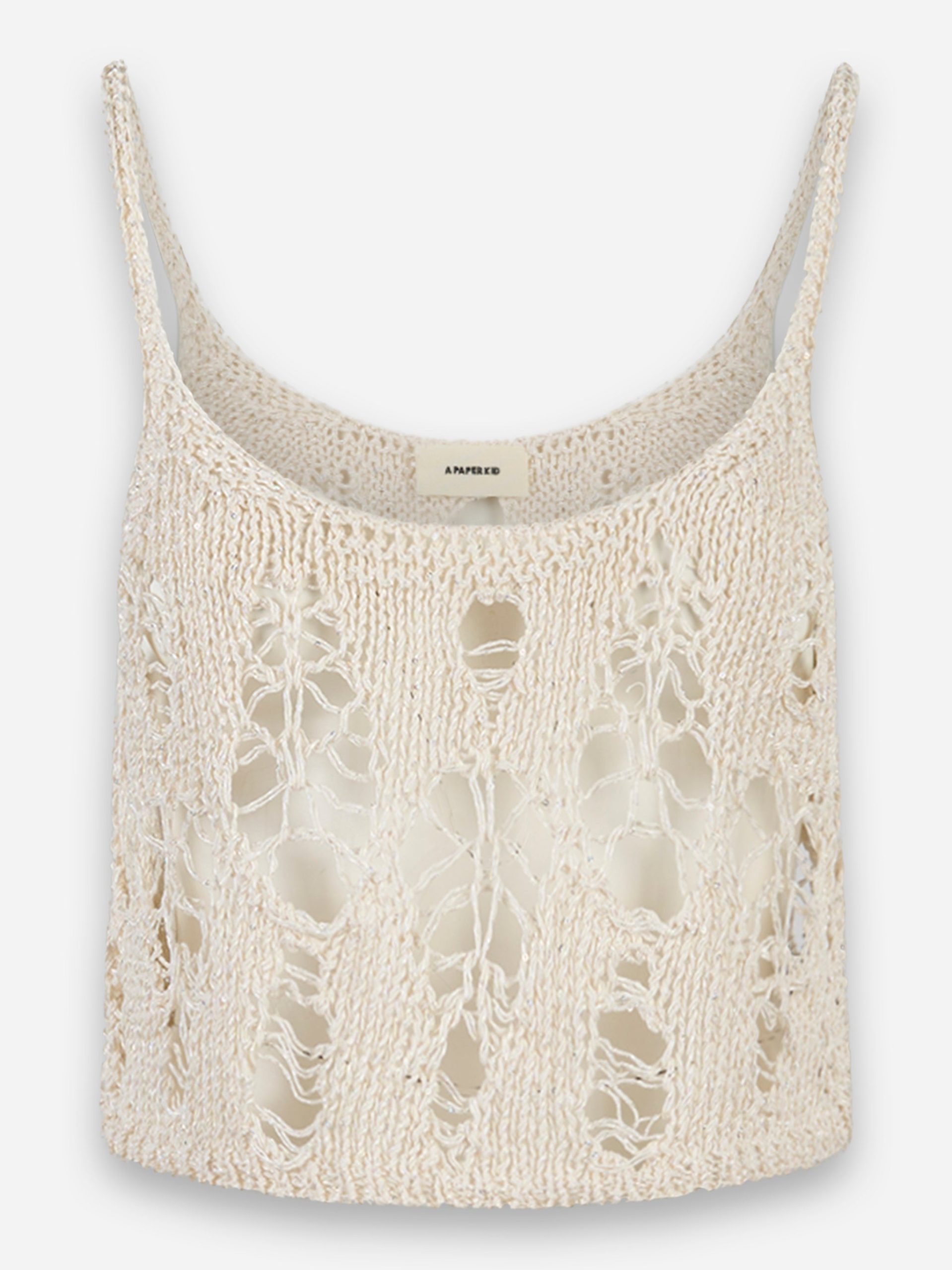 Top in maglia Bianco