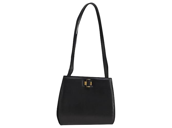 Borsa a spalla Salvatore Ferragamo in pelle nera e oro Auth bs21904 Nero D'oro