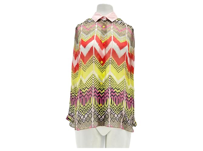 CARVEN Tops T.FR 42 Seta Multicolore