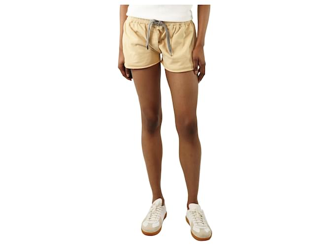Brunello Cucinelli Shorts mini elasticizzati giallo pallido - taglia S