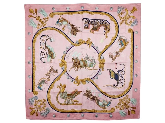 Silk In Hermès Sciarpa Hermes Carree90 in rosa