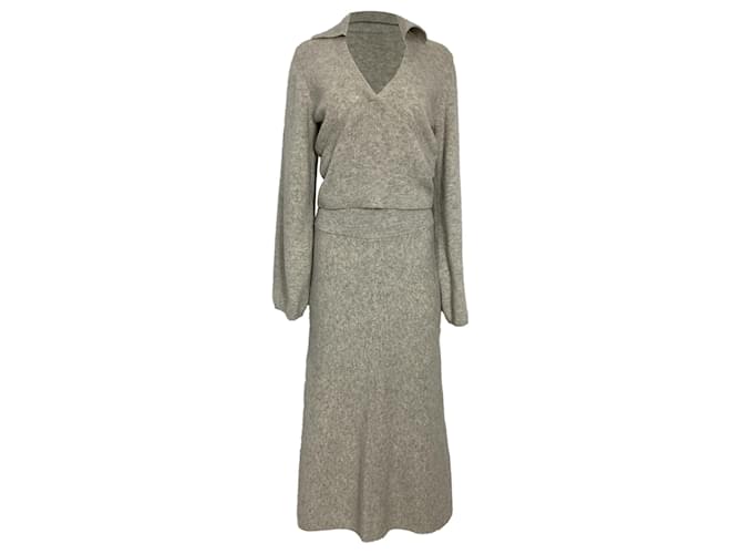 Set maglione e gonna in lana grigia Sandro Grigio