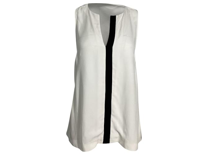 Top a pannelli Proenza Schouler in viscosa bianca Bianco Crudo