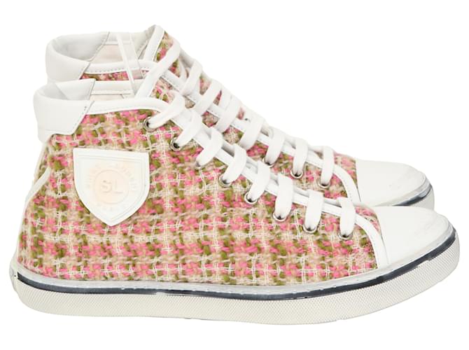 Sneaker alte Bedford in tweed multicolore in lana di Saint Laurent