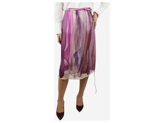 Acne Gonna midi stampata viola - taglia UK 8 Porpora