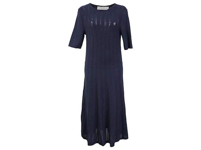 Abito al ginocchio Boss Hugo Boss in viscosa blu navy