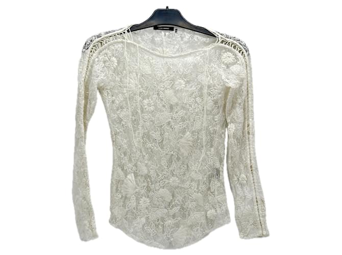 ISABEL MARANT Top T.International S Pizzo Bianco
