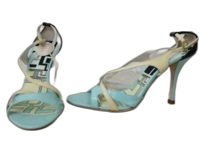 Emilio Pucci Tacchi kitten Pucci Blu Beige