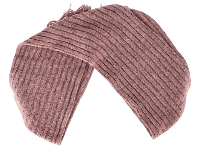 Sciarpa in lana rosa a coste di Acne Studios