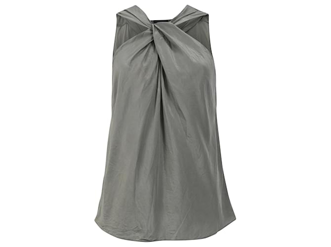 Top Halter Theory in seta oliva Grigio