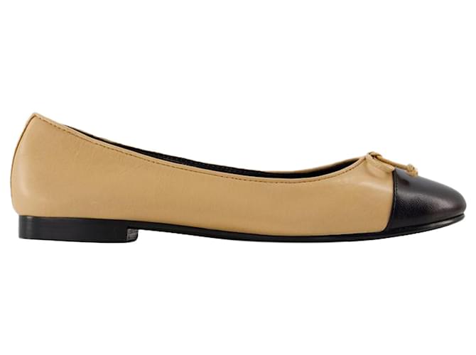 Ballerine con punta - Tory Burch - Pelle - Beige Marrone