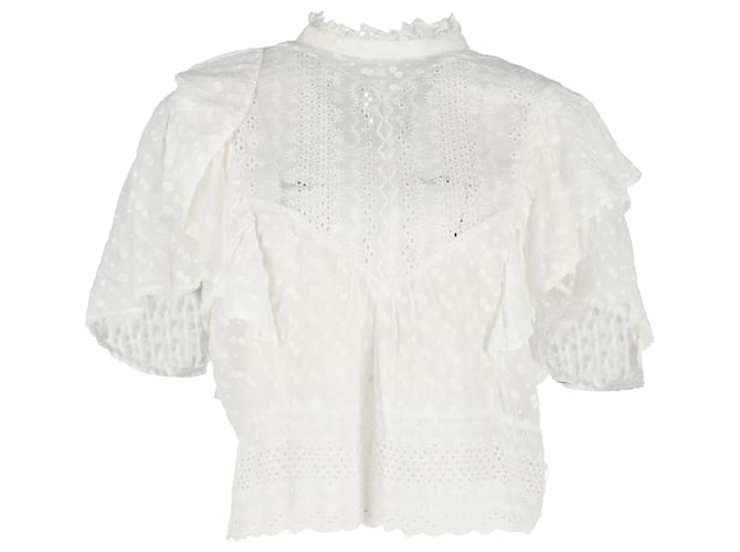 Blusa Tizaina Isabel Marant in cotone bianco