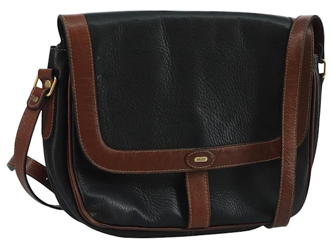 Borsa a Spalla BALLY in Pelle Nera Auth bs21629 Nero