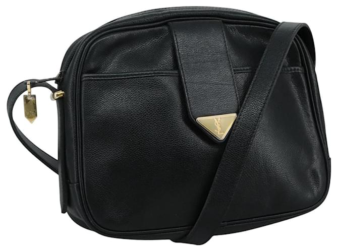 Borsa a spalla SAINT LAURENT in pelle nera Auth ep7219 Nero