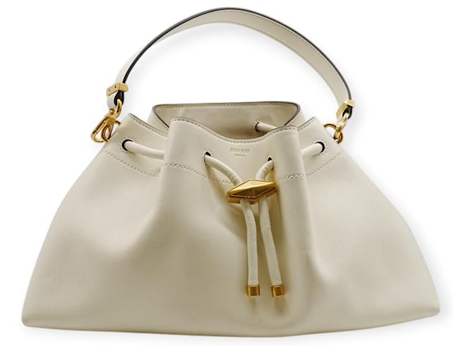 Borsa a secchiello Cinch di Jimmy Choo Bianco