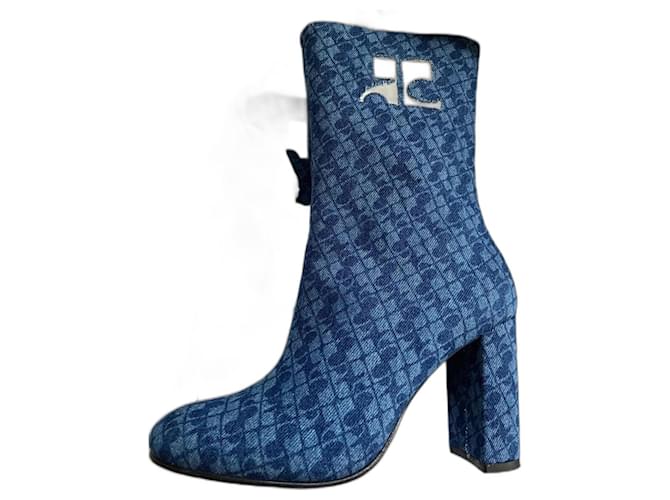 Courreges Ankle Boots Blu