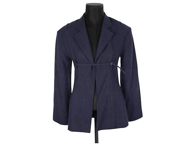 Jacquemus Blazer di lino Blu