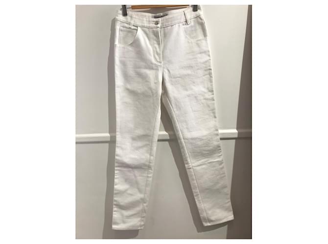 COURREGES Jeans T.FR 40 Cotone Bianco