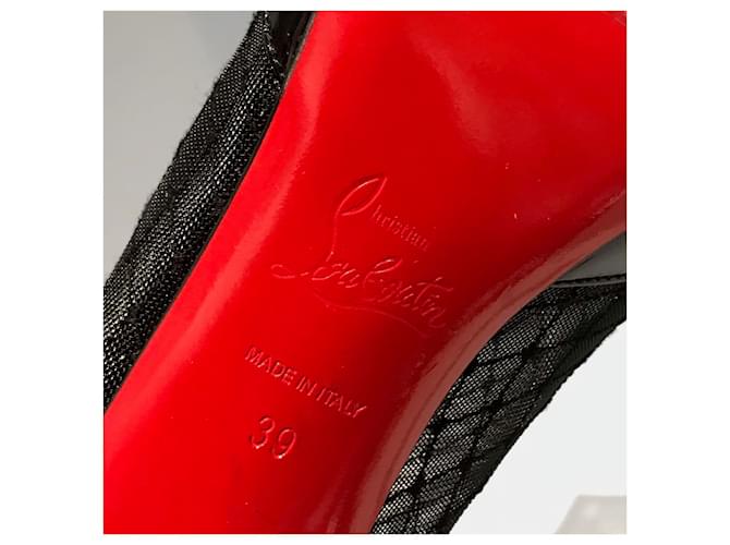 CHRISTIAN LOUBOUTIN Stivaletti T.EU 39 Pelle verniciata Nero