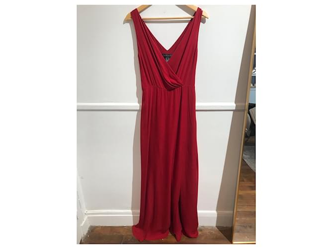 Abito RALPH LAUREN T.US 4 Seta Rosso