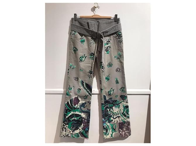 Jeans ROBERTO CAVALLI T.FR 40 Cotone Grigio