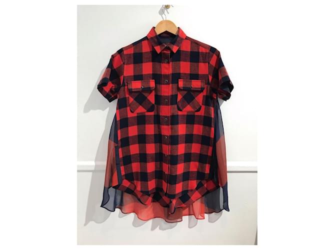 SACAI Tops T.International S Cotton Rosso