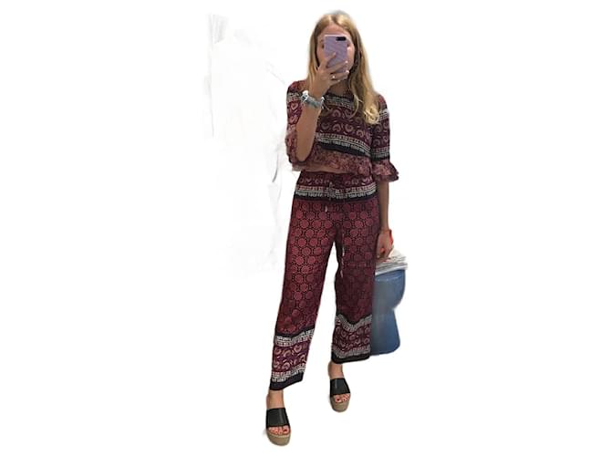 Pantaloni ANNA SUI T.International S Sete Multicolore