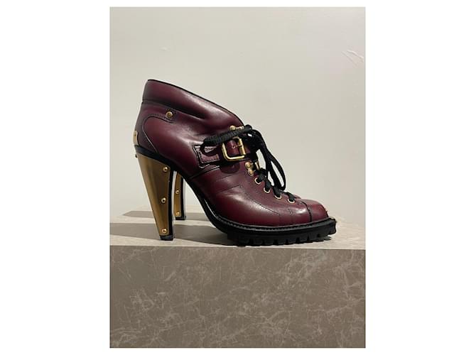 Stivaletti MIU MIU T.EU 40 Pelle Bordò