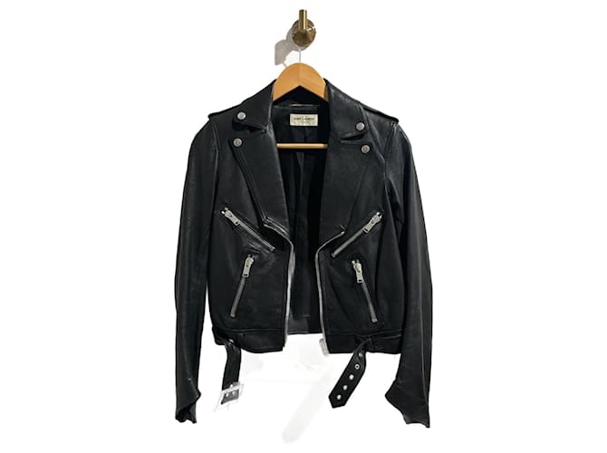 Giacca SAINT LAURENT T.International XS Pelle Nero