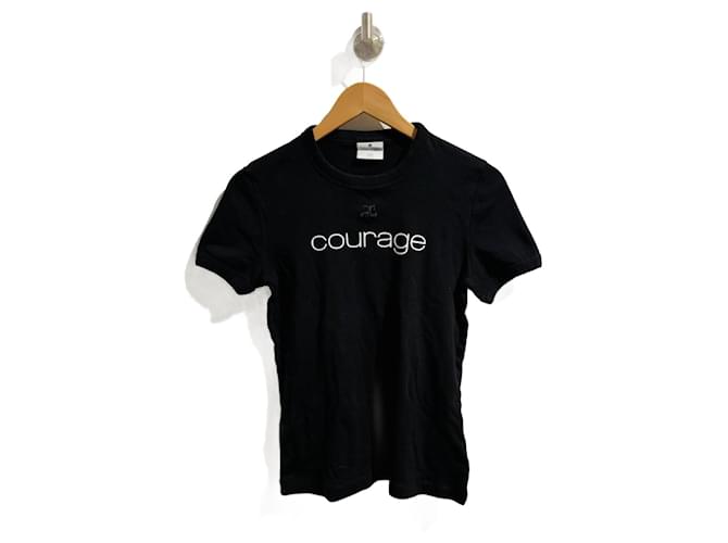 COURREGES Tops T.Internazionale S Cotone Nero
